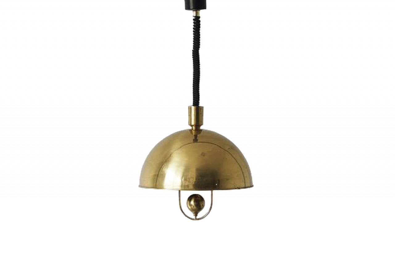 Brass chandelier by Florian Schulz, 1970s 8