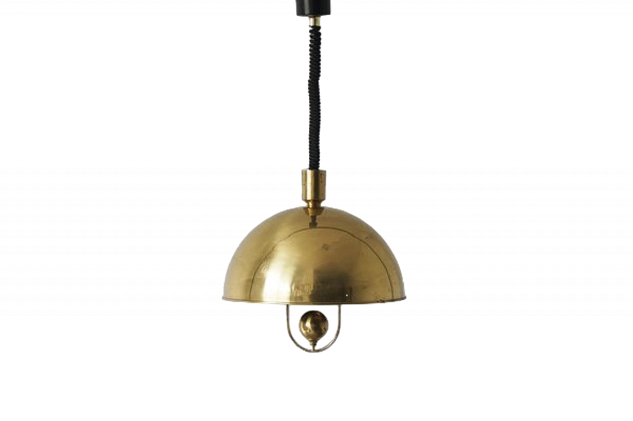 Lampadario in ottone di Florian Schulz, anni '70 8