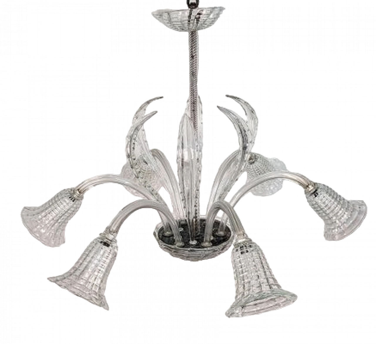 Murano glass chandelier by Barovier, 1940s 6