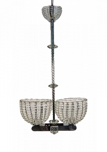 Murano glass chandelier by Barovier, 1930s