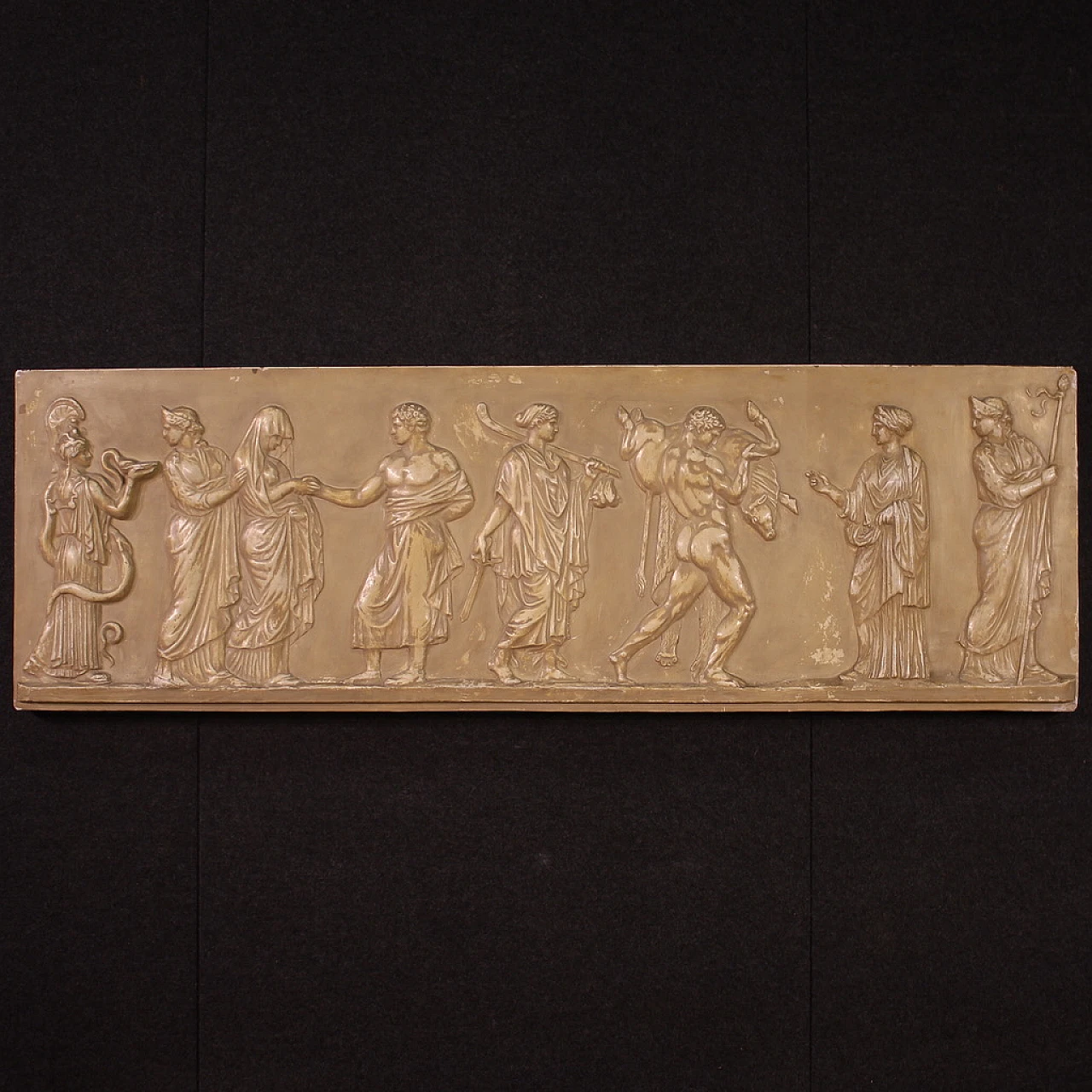 Plaster bas-relief with Roman wedding ceremony, 1950s 1