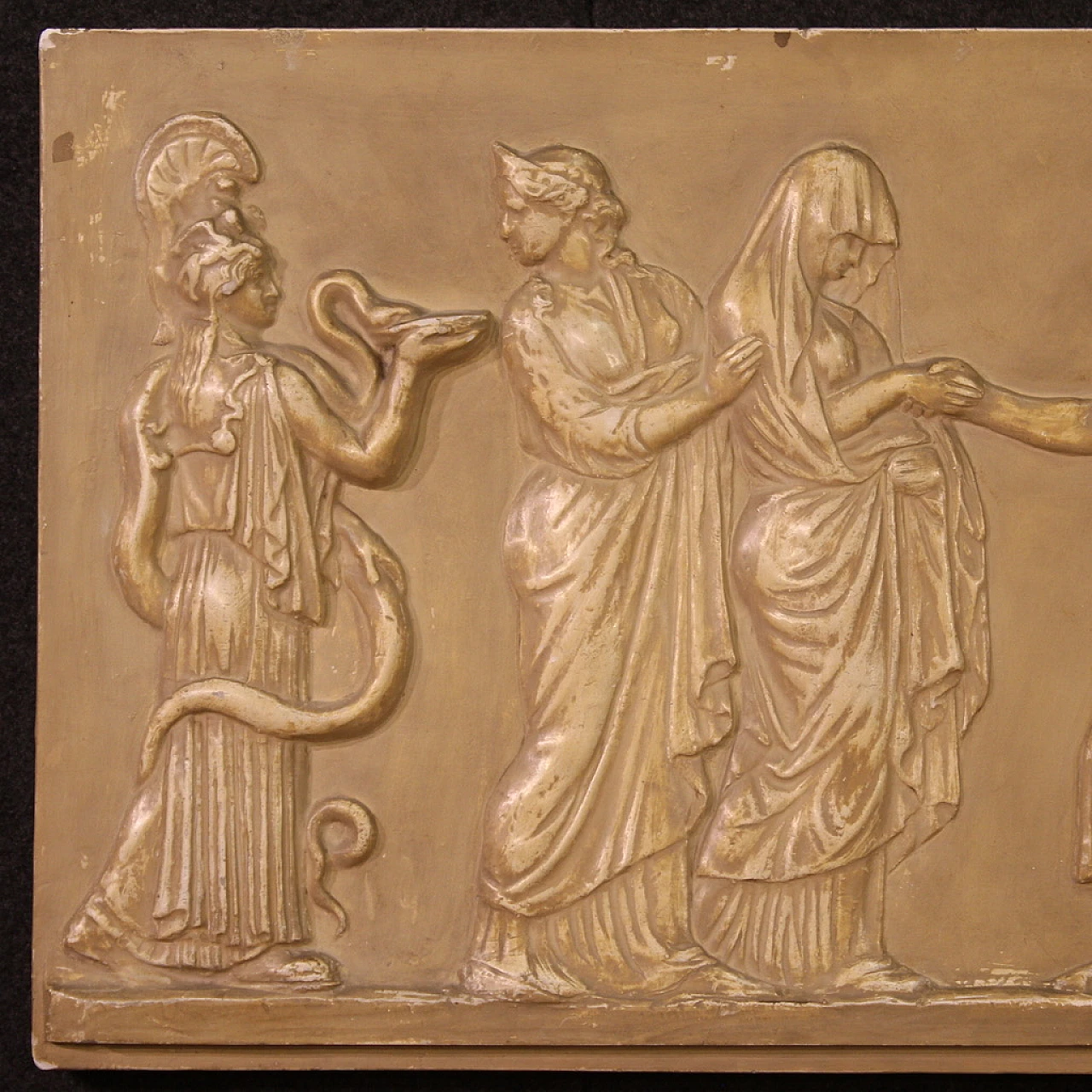 Plaster bas-relief with Roman wedding ceremony, 1950s 3