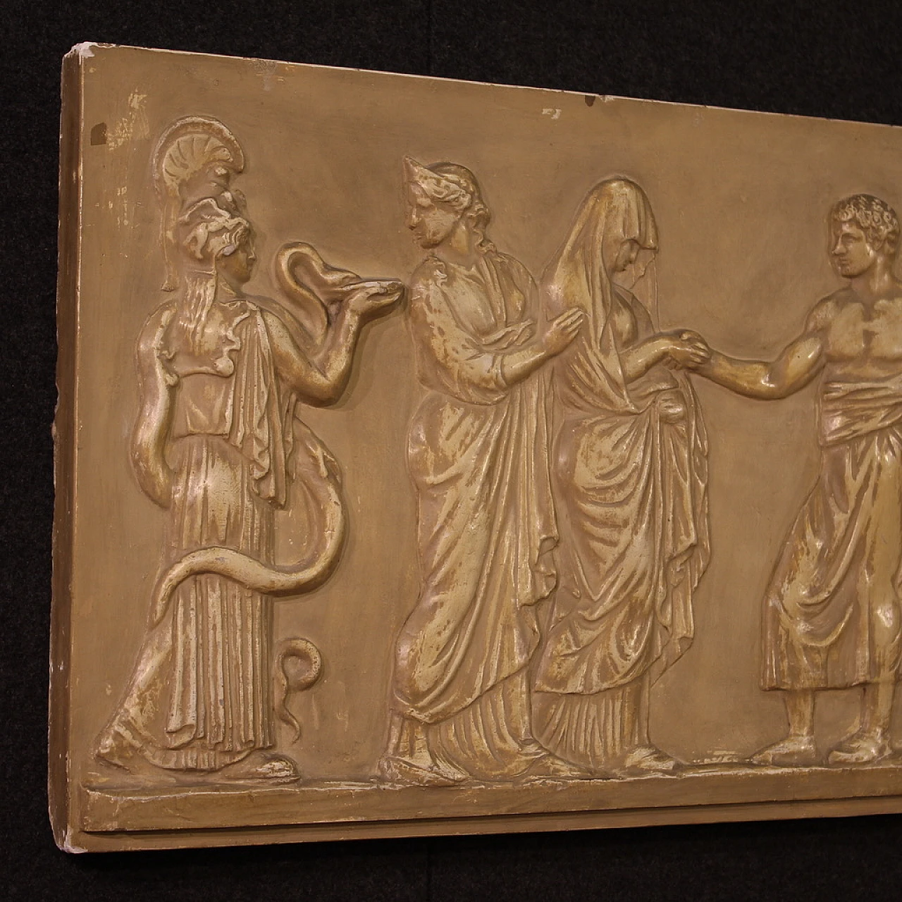 Plaster bas-relief with Roman wedding ceremony, 1950s 10