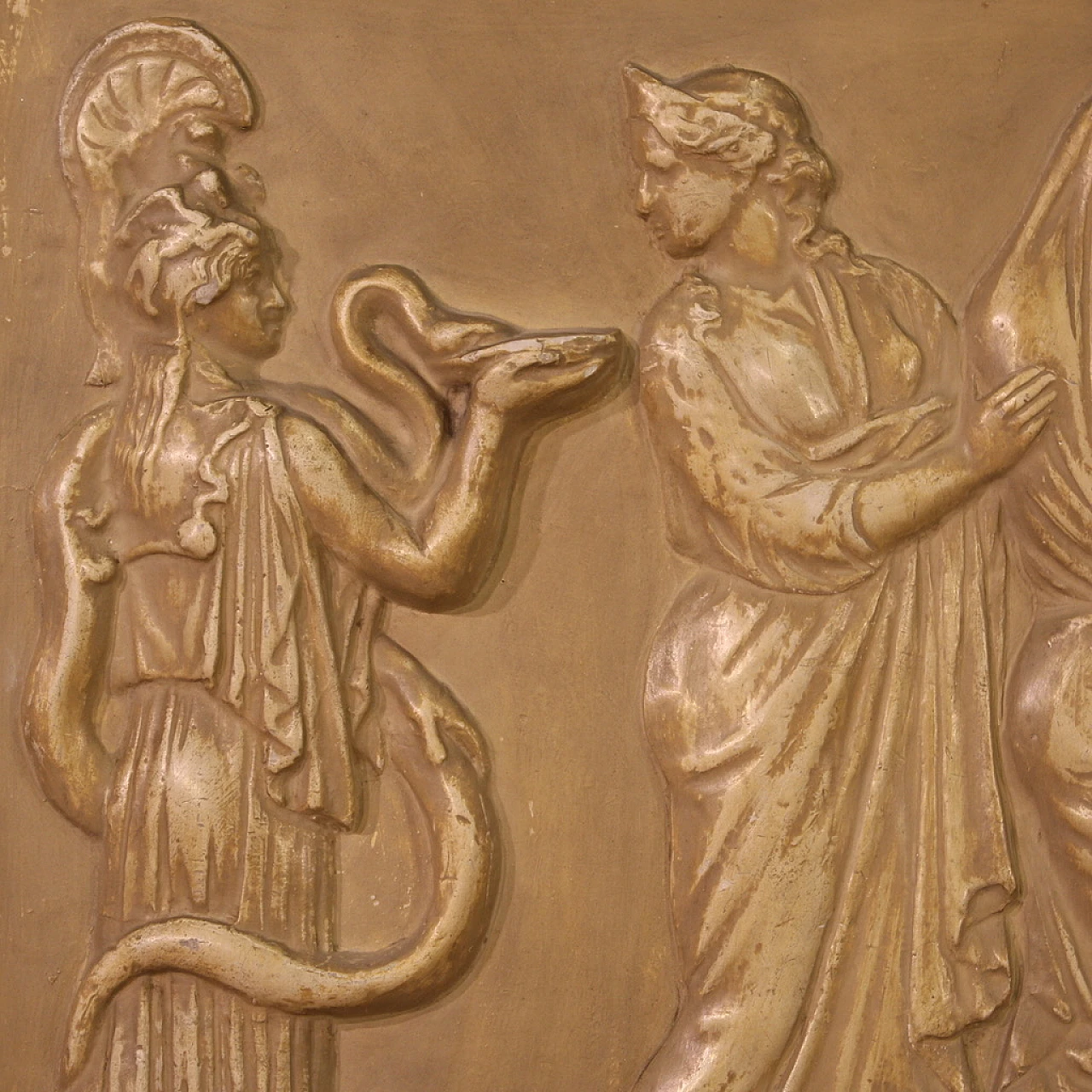 Bassorilievo in gesso con cerimonia nuziale romana, anni '50 11