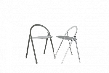 Pair of folding chairs by Giorgio Cattelan for Cidue, 1970s