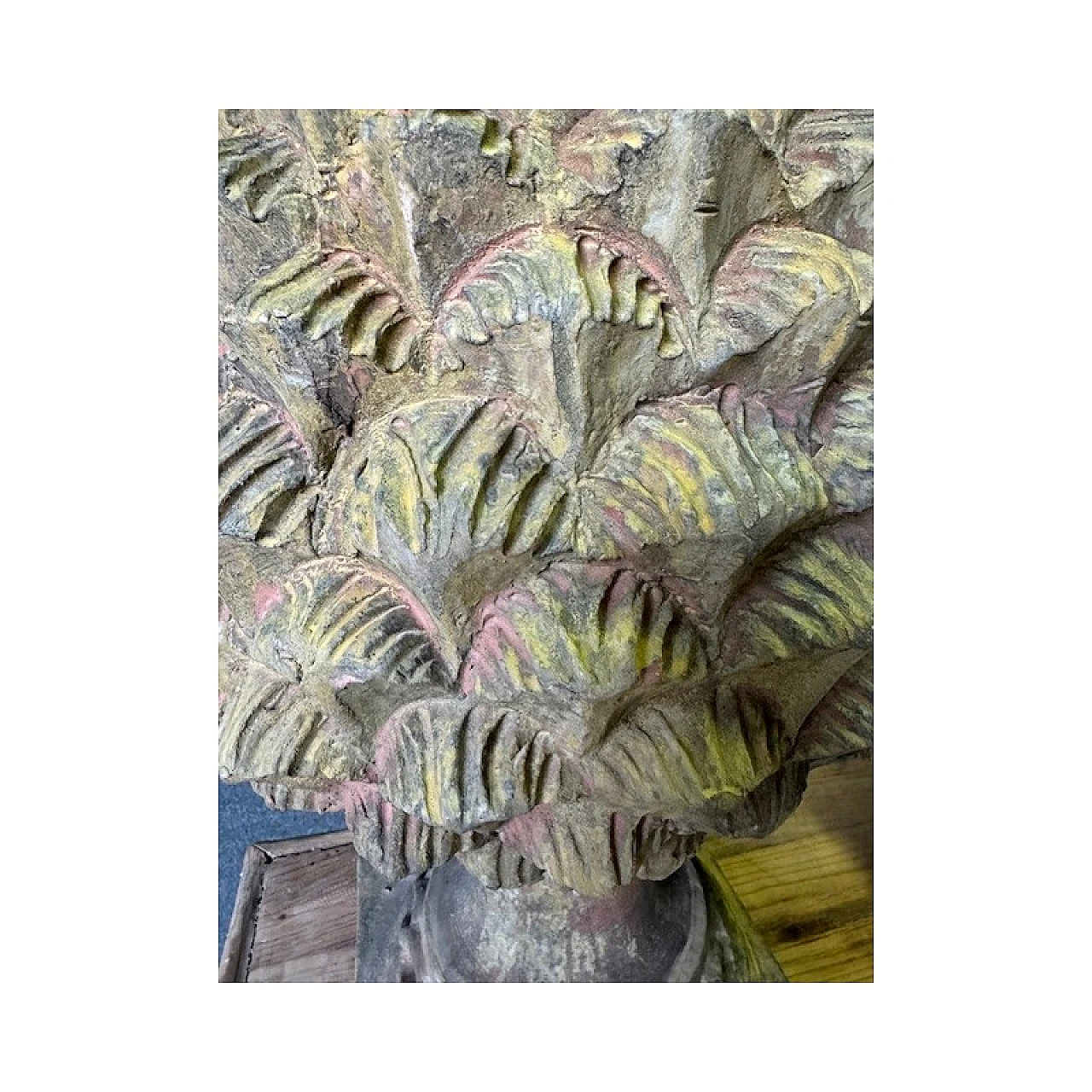 Coppia di pigne stile Rinascimentale in terracotta 5