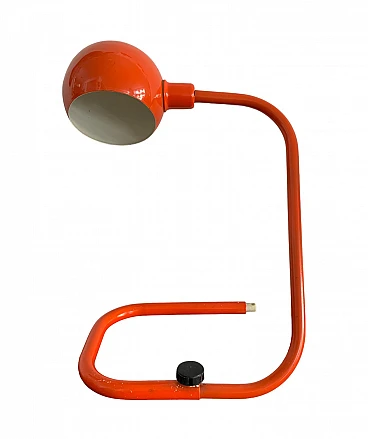 Hebi adjustable orange table lamp, 1970s