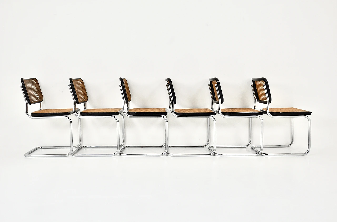 6 Sedie B32 di Marcel Breuer, anni '80 5