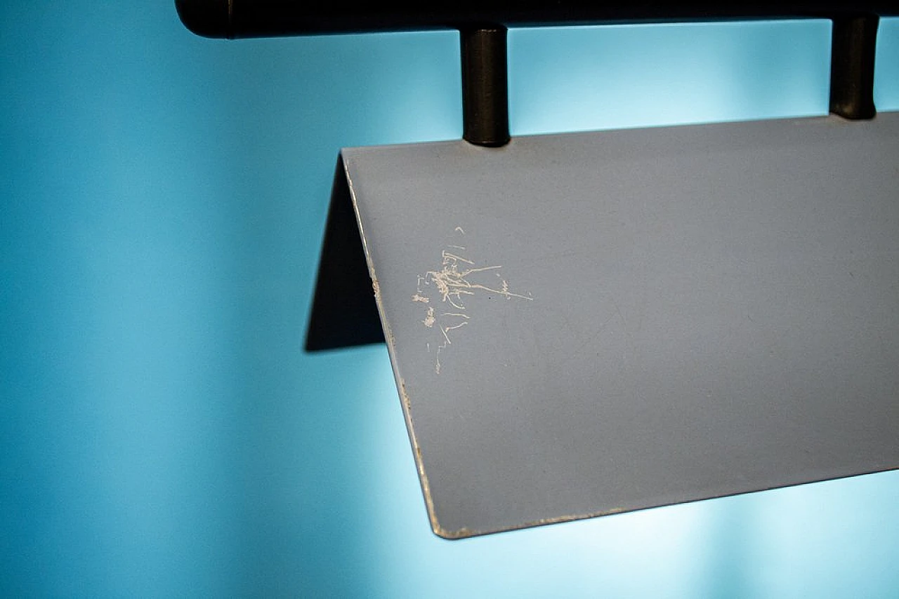 Coppia di comodini regolabili con lampade in metallo e vetro, anni '80 13