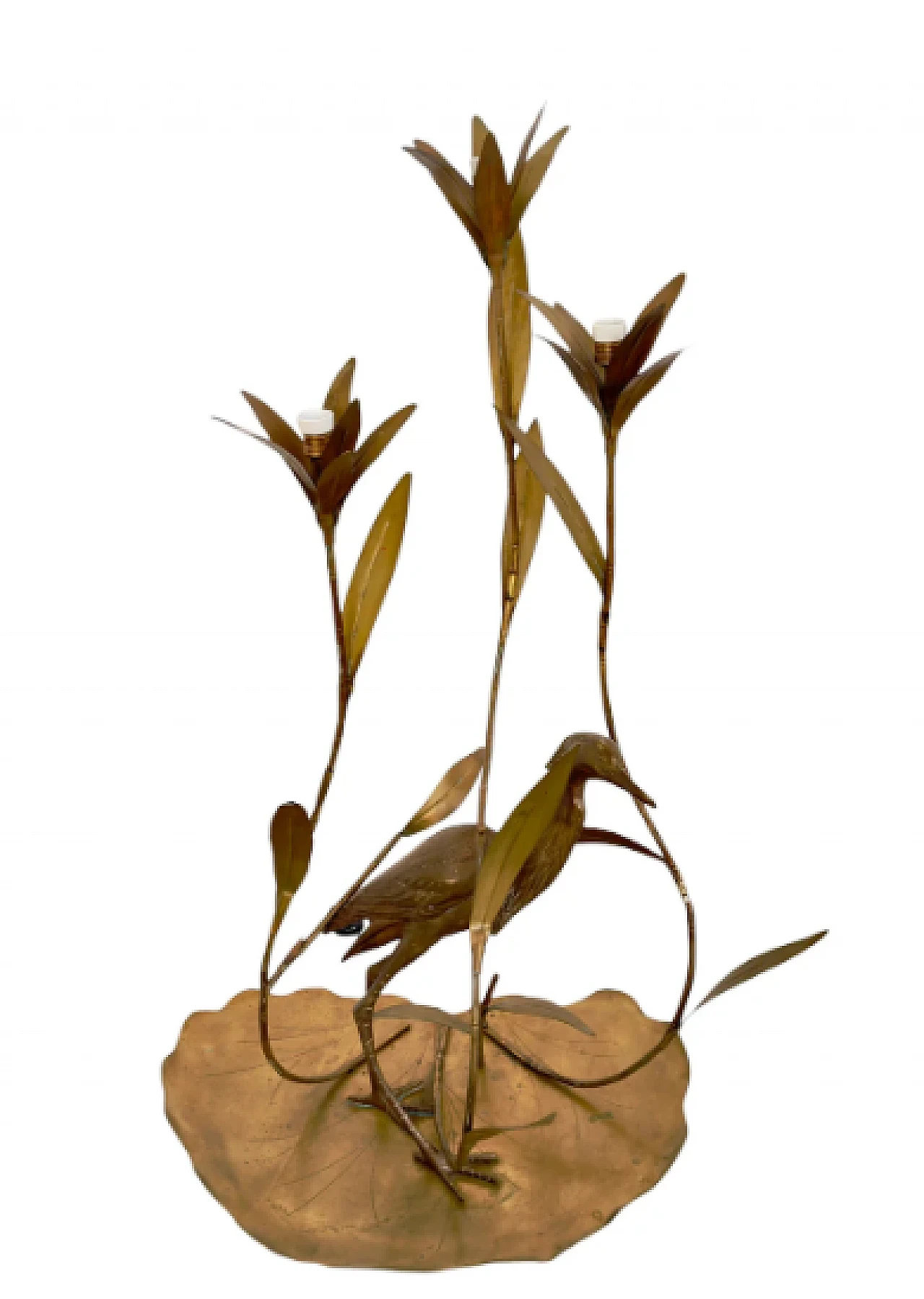 Sculptural brass floor lamp by Cittone Oggi, 1970s 1