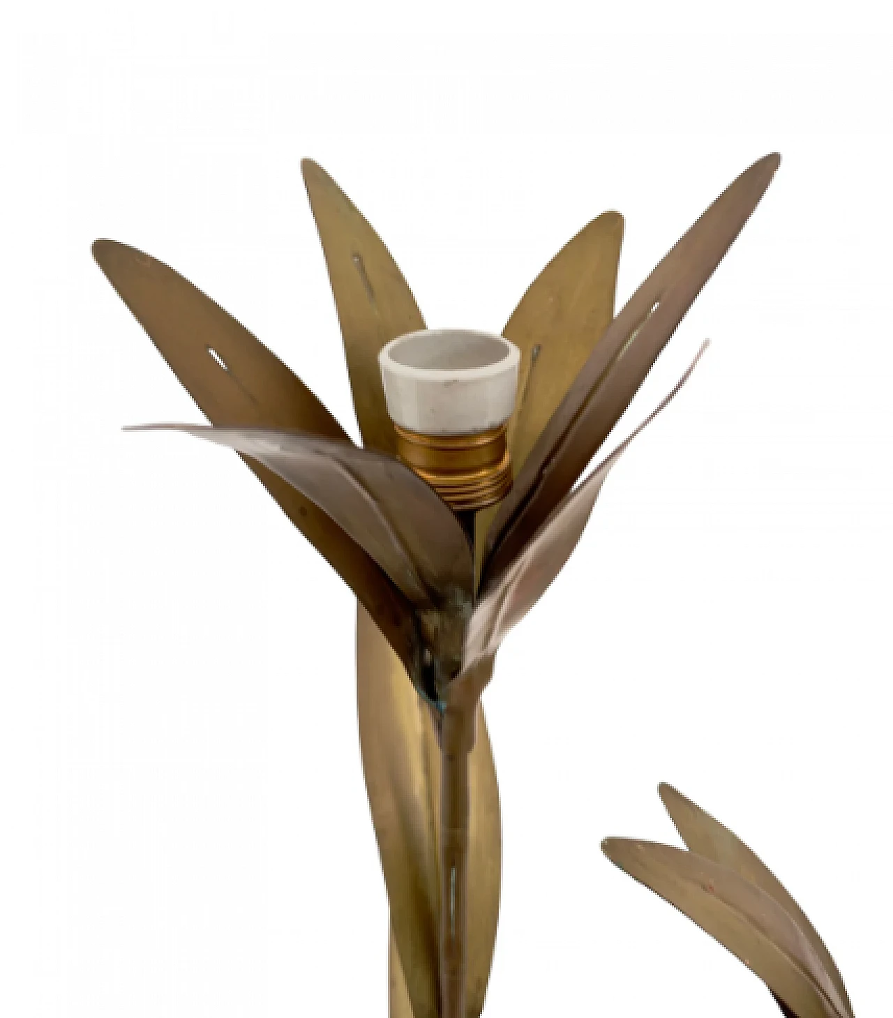 Sculptural brass floor lamp by Cittone Oggi, 1970s 4