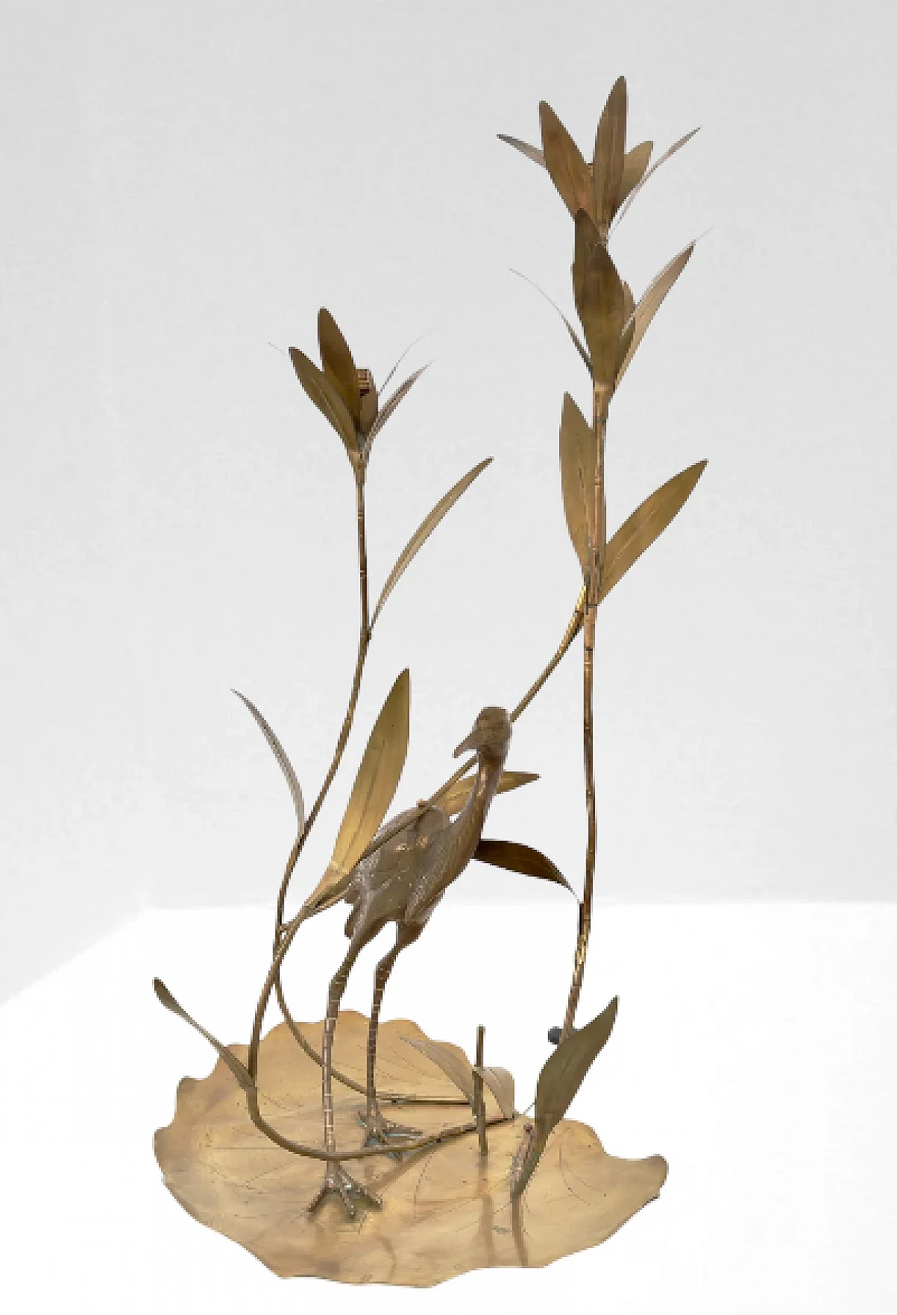 Sculptural brass floor lamp by Cittone Oggi, 1970s 6