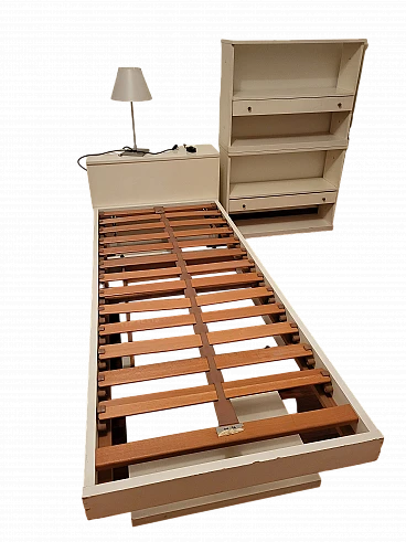Camera da letto in legno leccato di C. Salocchi per Sormani, anni '60
