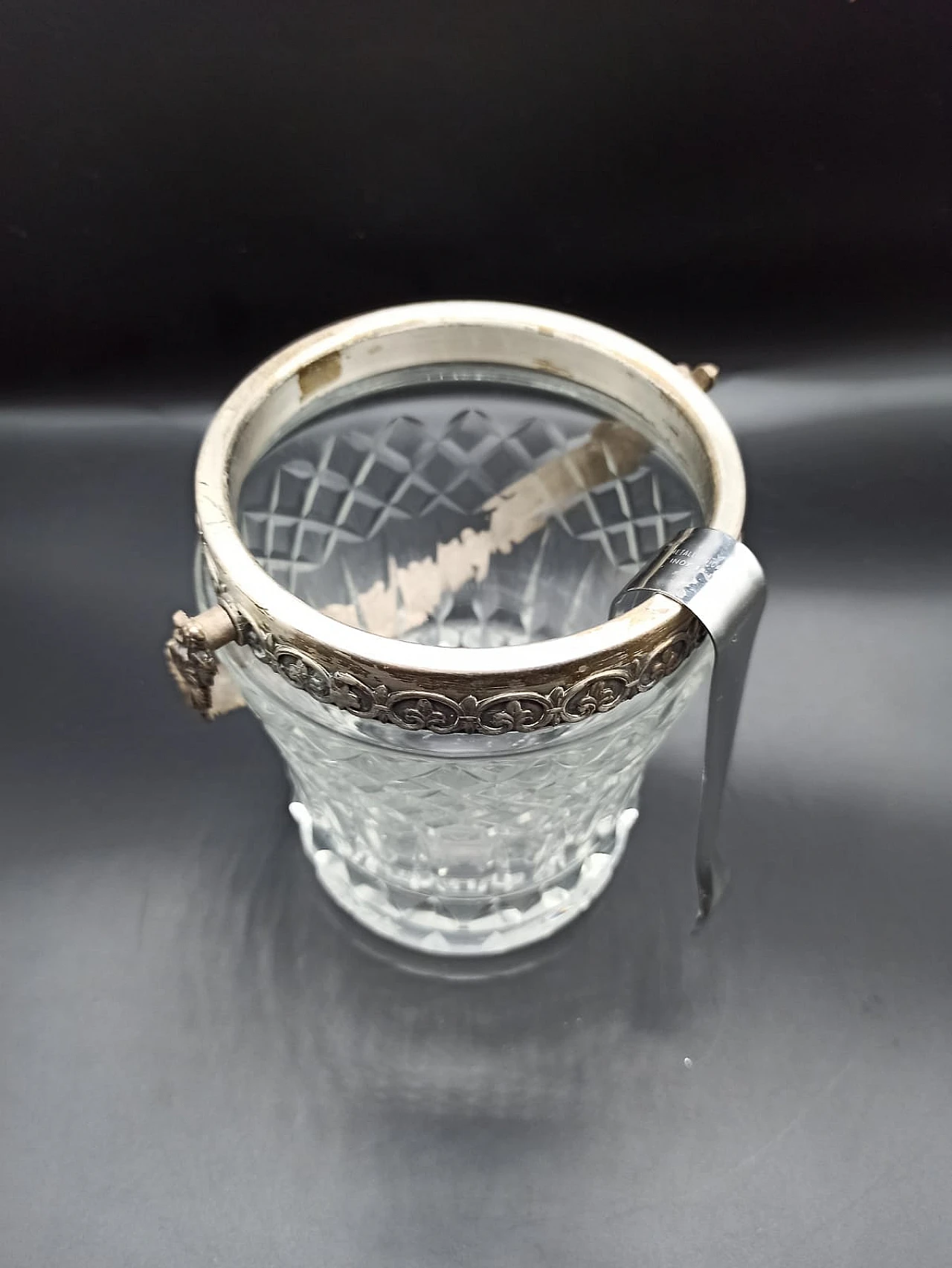 Bohemia crystal and silver ice bucket, 1920s 2