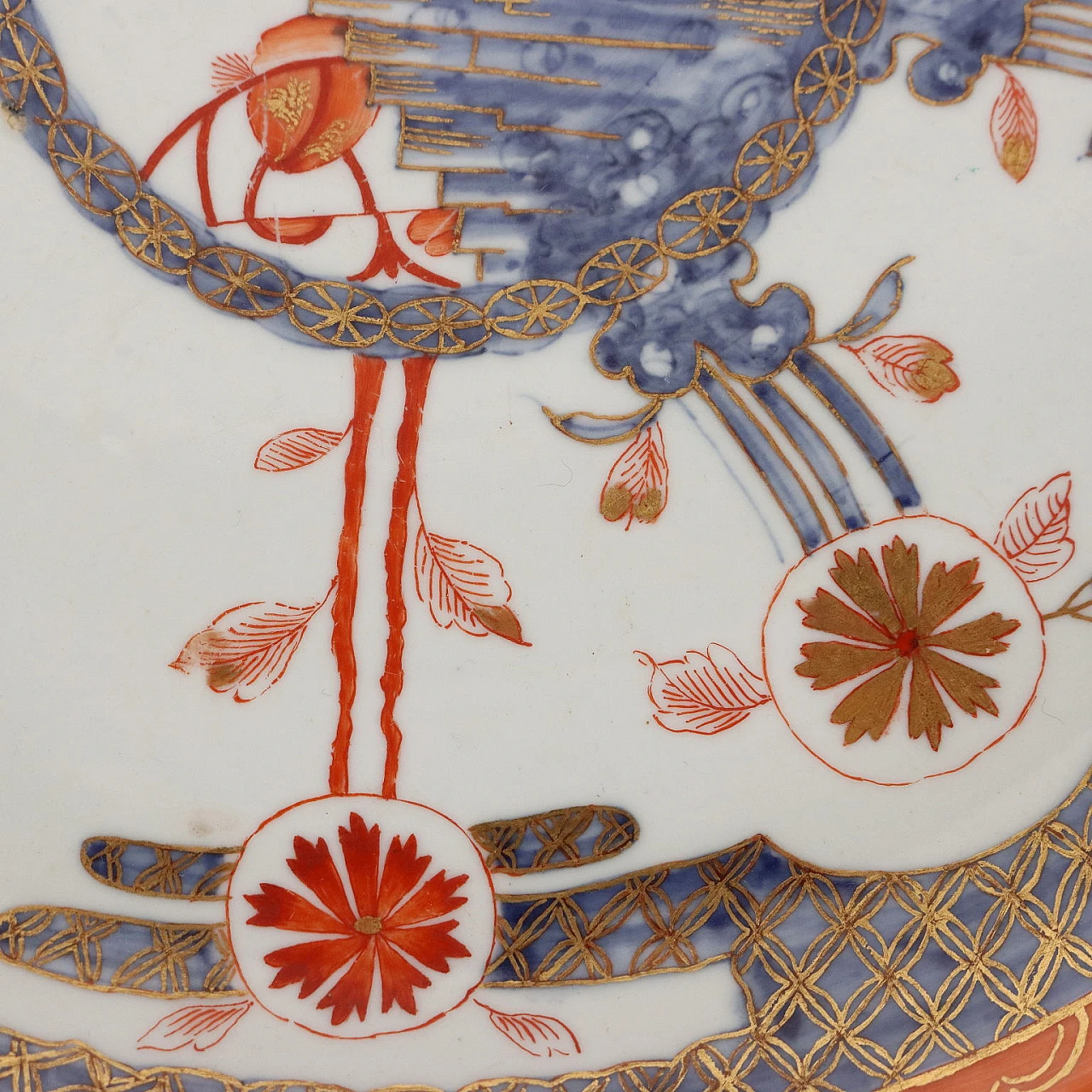 Pair of polychrome enamel porcelain plates & chinoiserie decoration 6