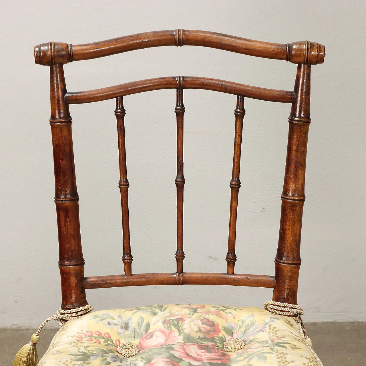 Pair of Chiavarine chairs in maple & cane seat, 19th century 4