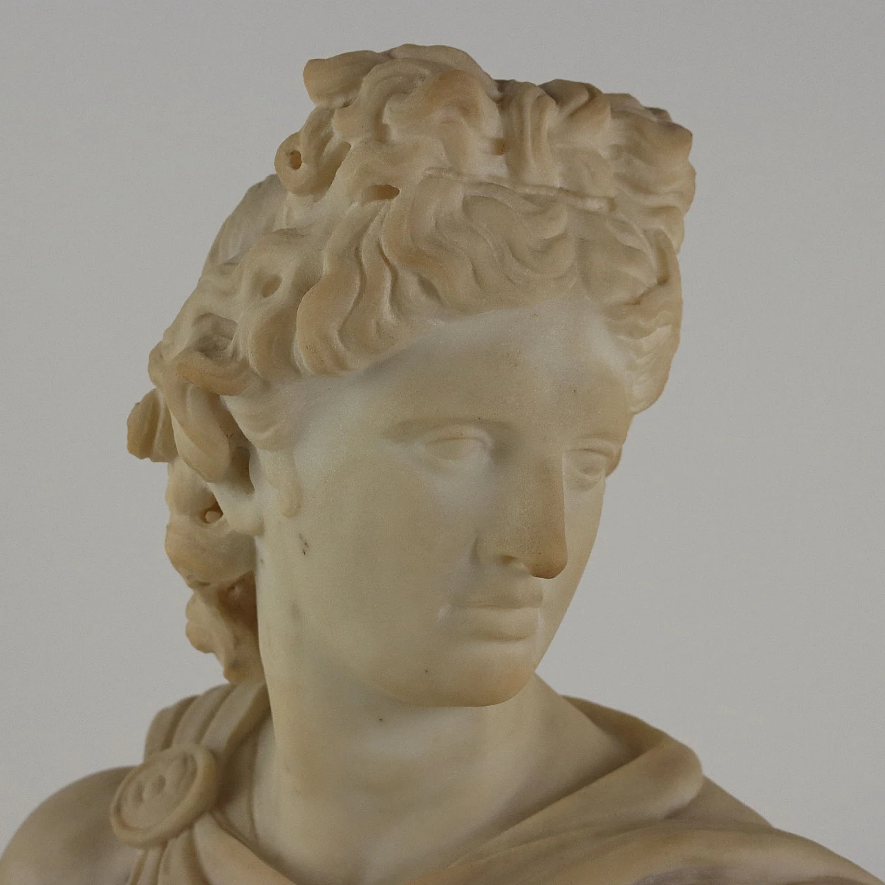 Belvedere Apollo, marble bust, late 19th century 3