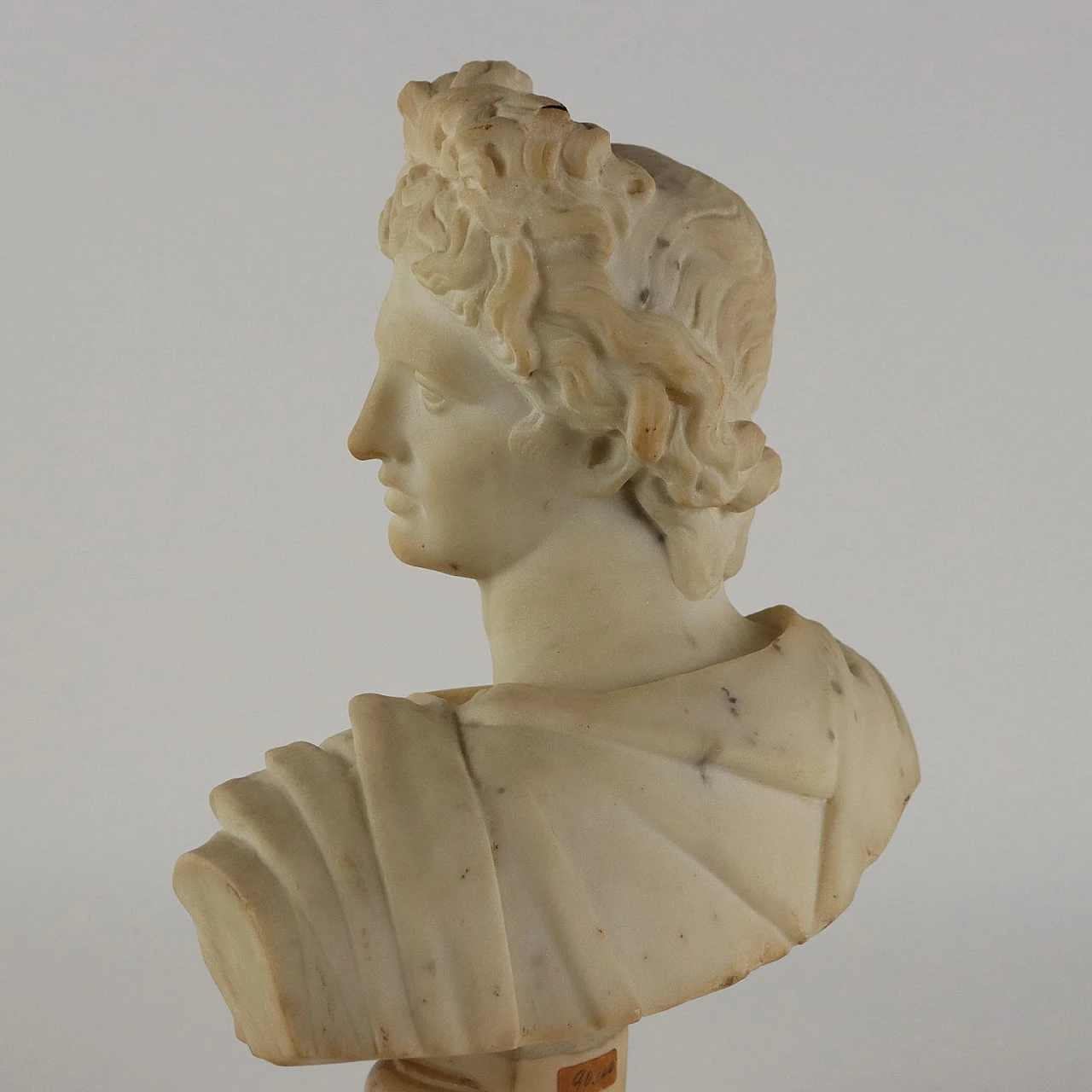 Belvedere Apollo, marble bust, late 19th century 7