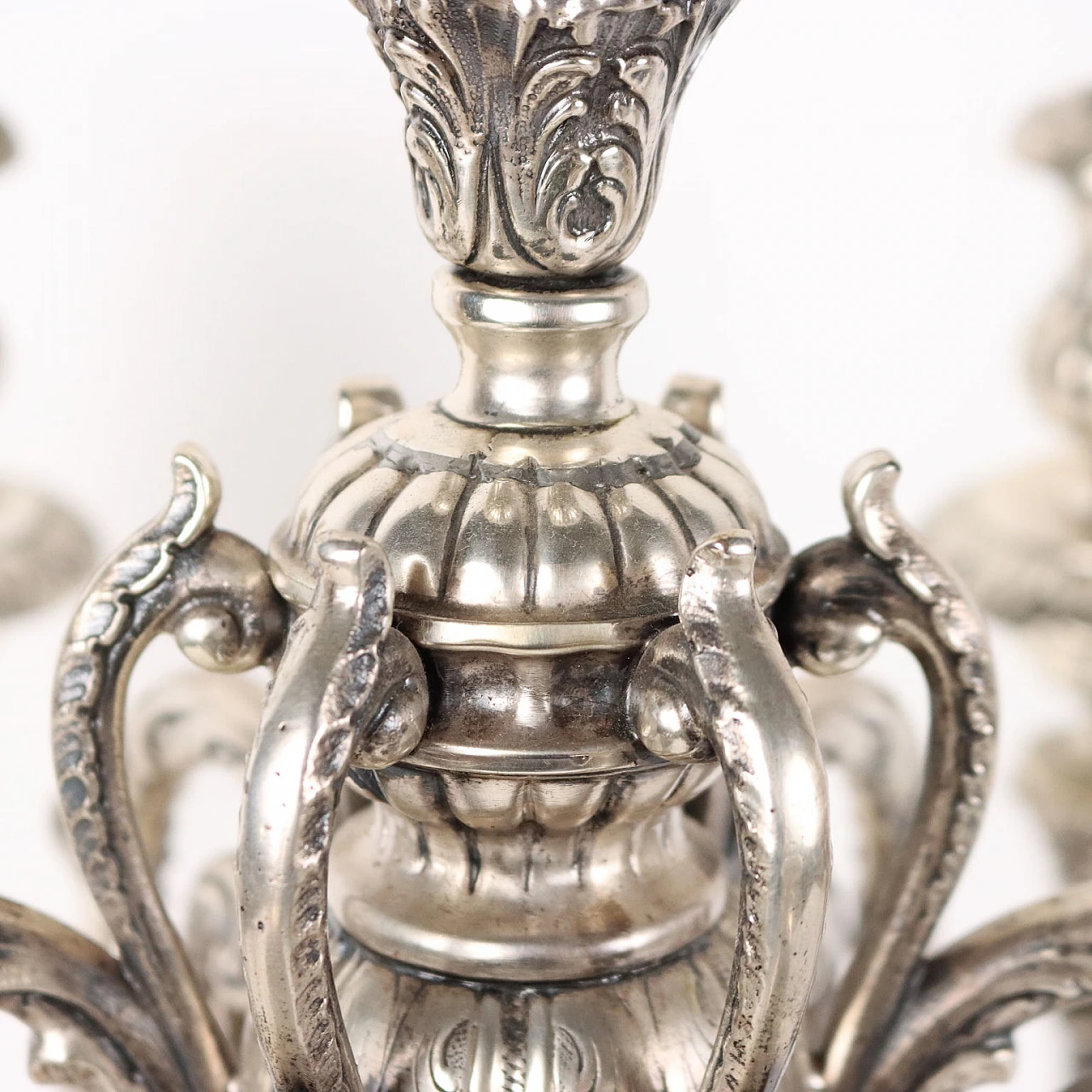 Pair of seven-flame silver candelabra, 1930s 5