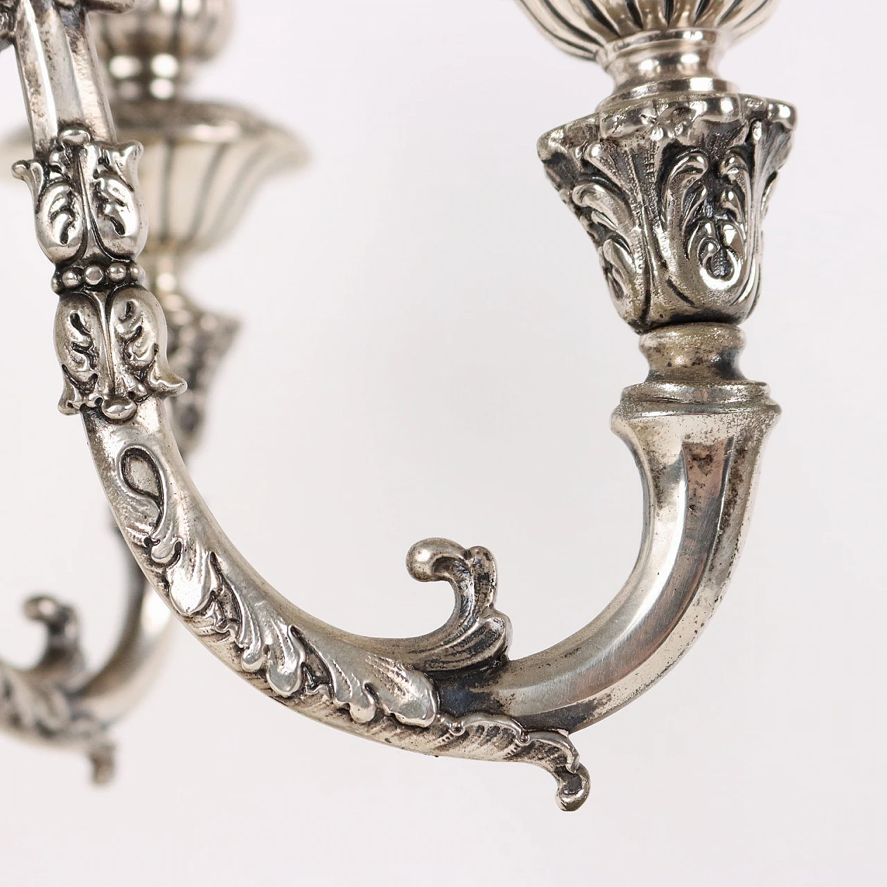 Pair of seven-flame silver candelabra, 1930s 8