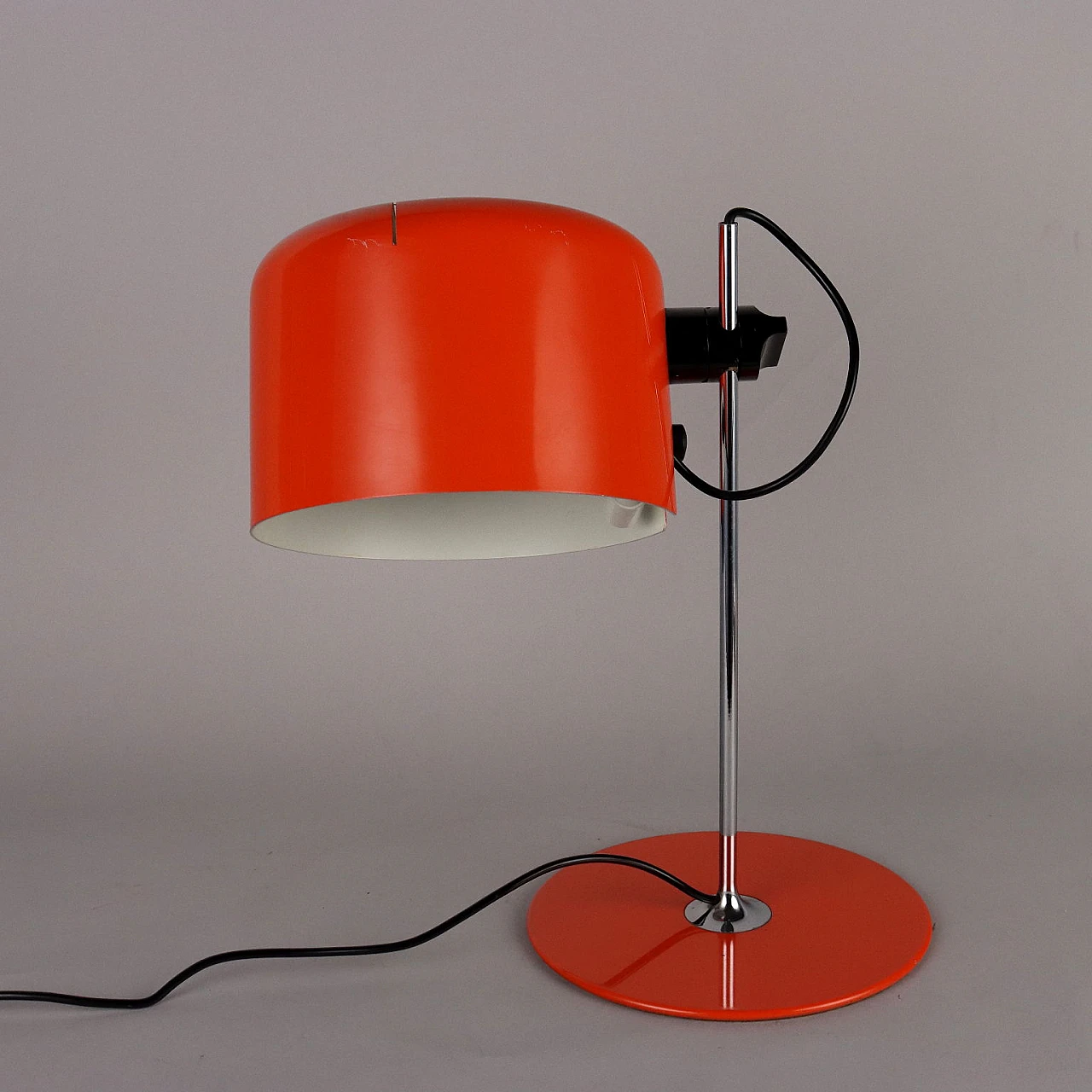 Red table lamp Coupé by Joe Colombo for Oluce, 1960s 7