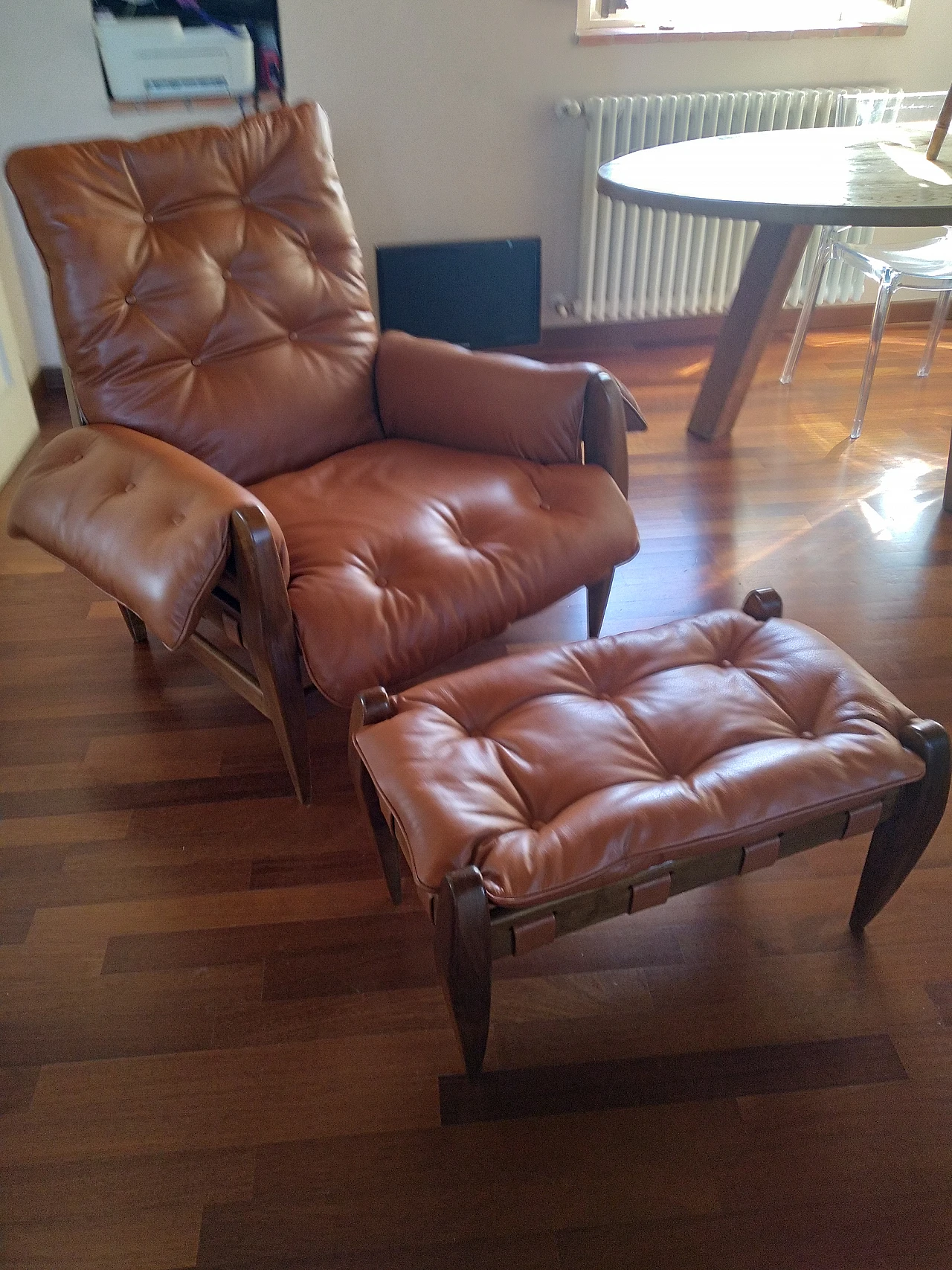 Sheriff armchair and pouf by Sergio Rodrigues, 1950s 9