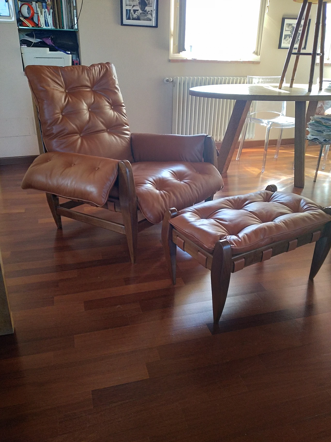 Sheriff armchair and pouf by Sergio Rodrigues, 1950s 10