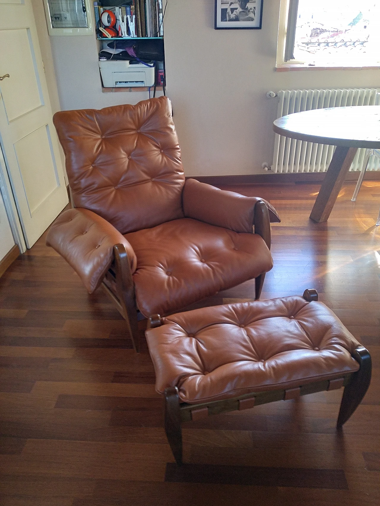 Sheriff armchair and pouf by Sergio Rodrigues, 1950s 11