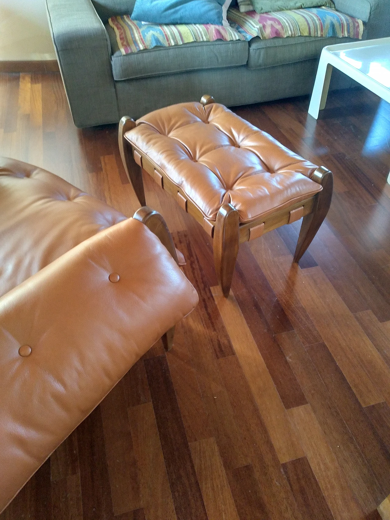 Sheriff armchair and pouf by Sergio Rodrigues, 1950s 18