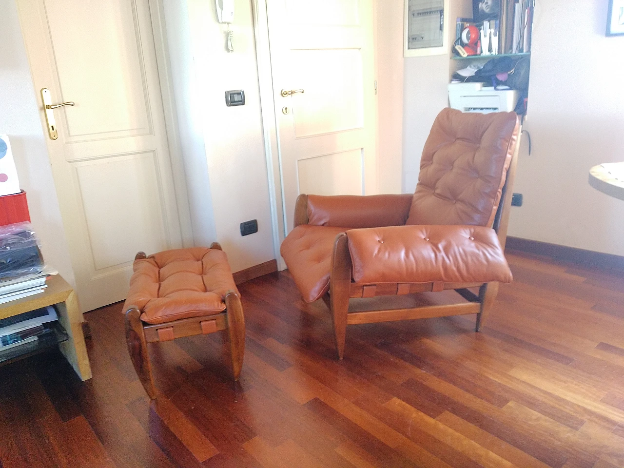 Sheriff armchair and pouf by Sergio Rodrigues, 1950s 19