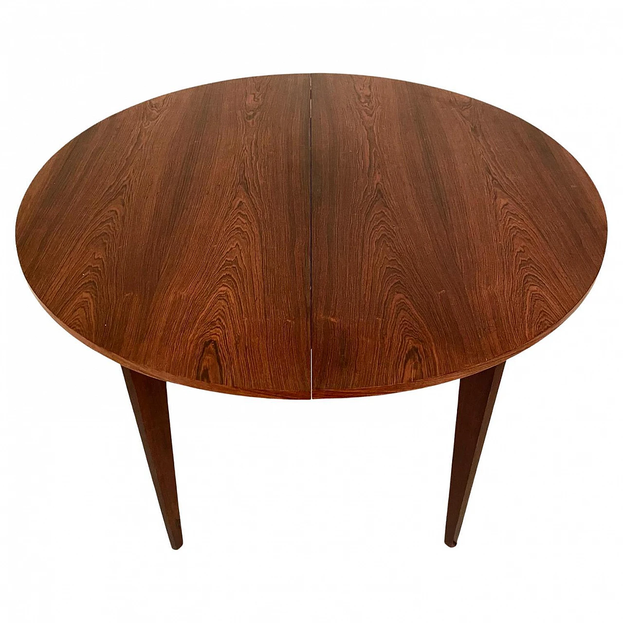 Round table in mahogany & beech attributed to Vittorio Dassi, 1960s 2
