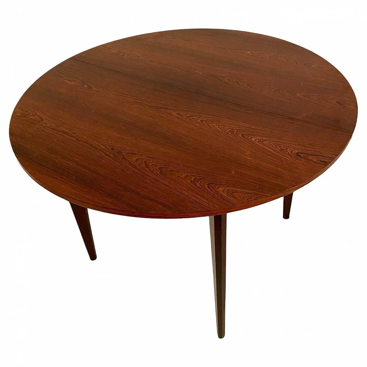 Round table in mahogany & beech attributed to Vittorio Dassi, 1960s 3