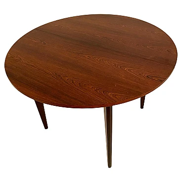 Round table in mahogany & beech attributed to Vittorio Dassi, 1960s