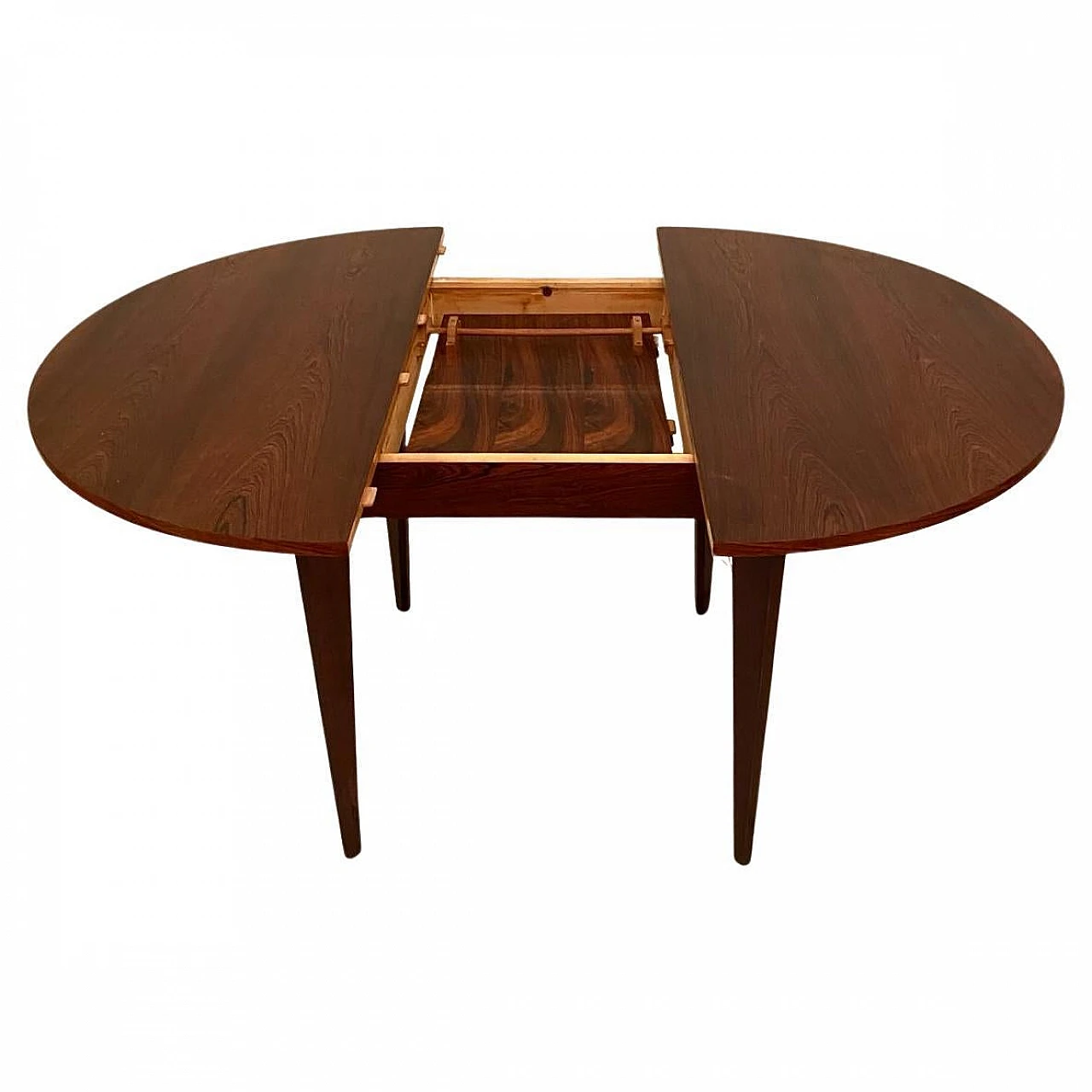 Round table in mahogany & beech attributed to Vittorio Dassi, 1960s 4