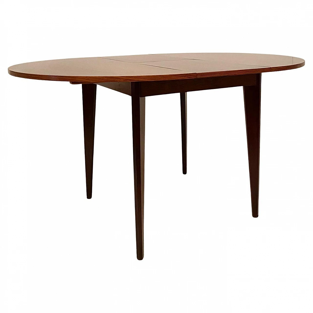 Round table in mahogany & beech attributed to Vittorio Dassi, 1960s 5