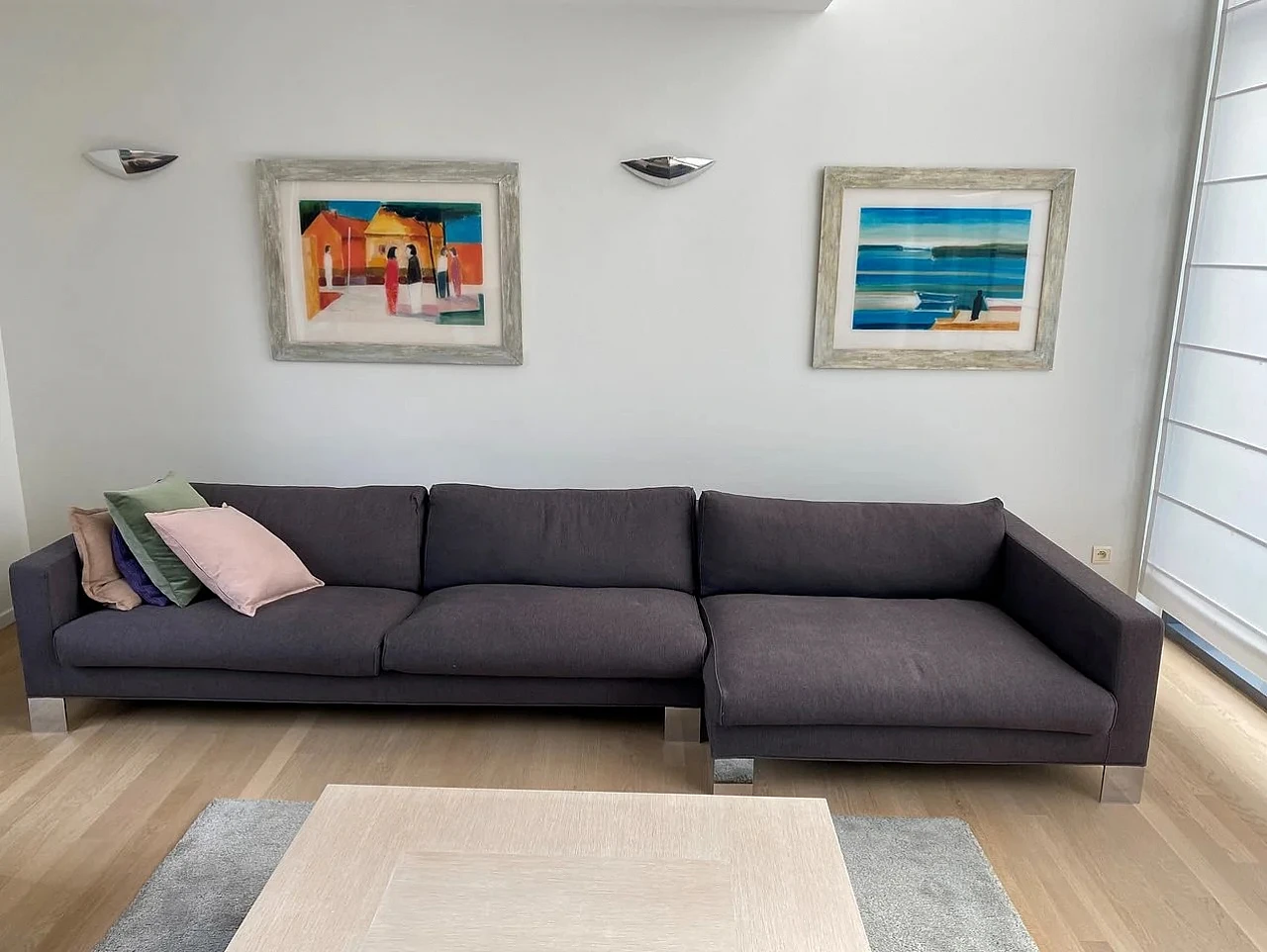 Pollock corner sofa in gray by R. Dordoni for Minotti, 2000s 1