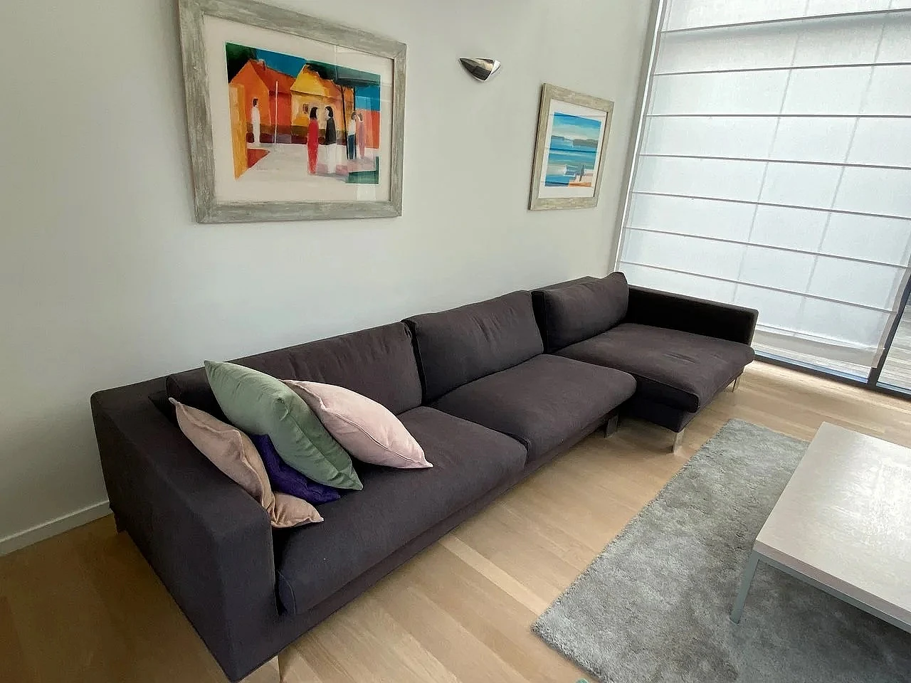 Pollock corner sofa in gray by R. Dordoni for Minotti, 2000s 3
