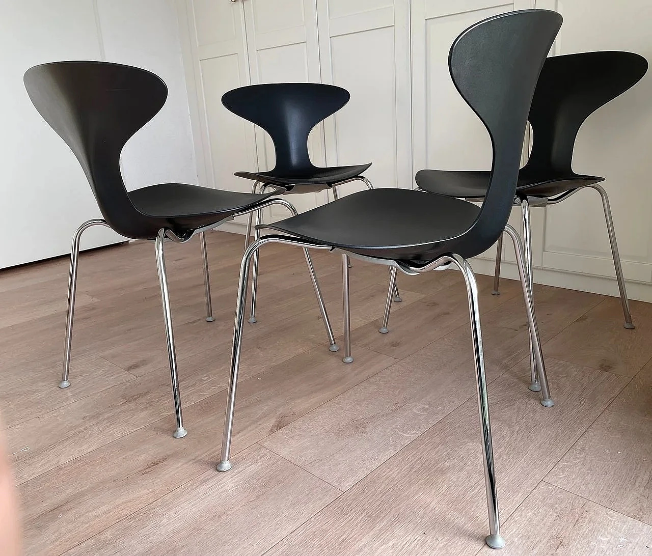 4 Orbit stackable chairs by Lovegrove & Bernhardt for Danerka, 2000s 2