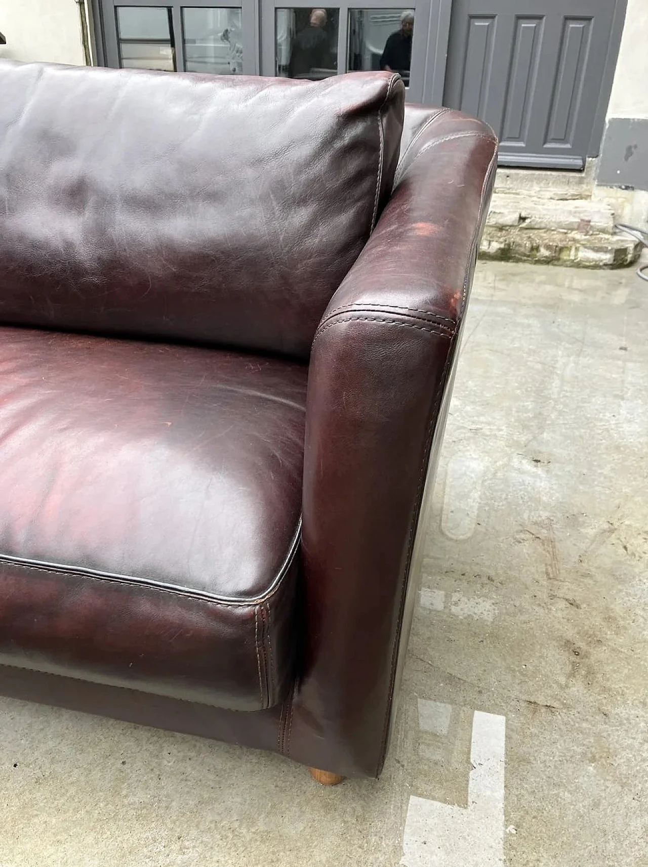 3-Seater Classic Club 200 sofa in leather by Baxter, 2000s 3