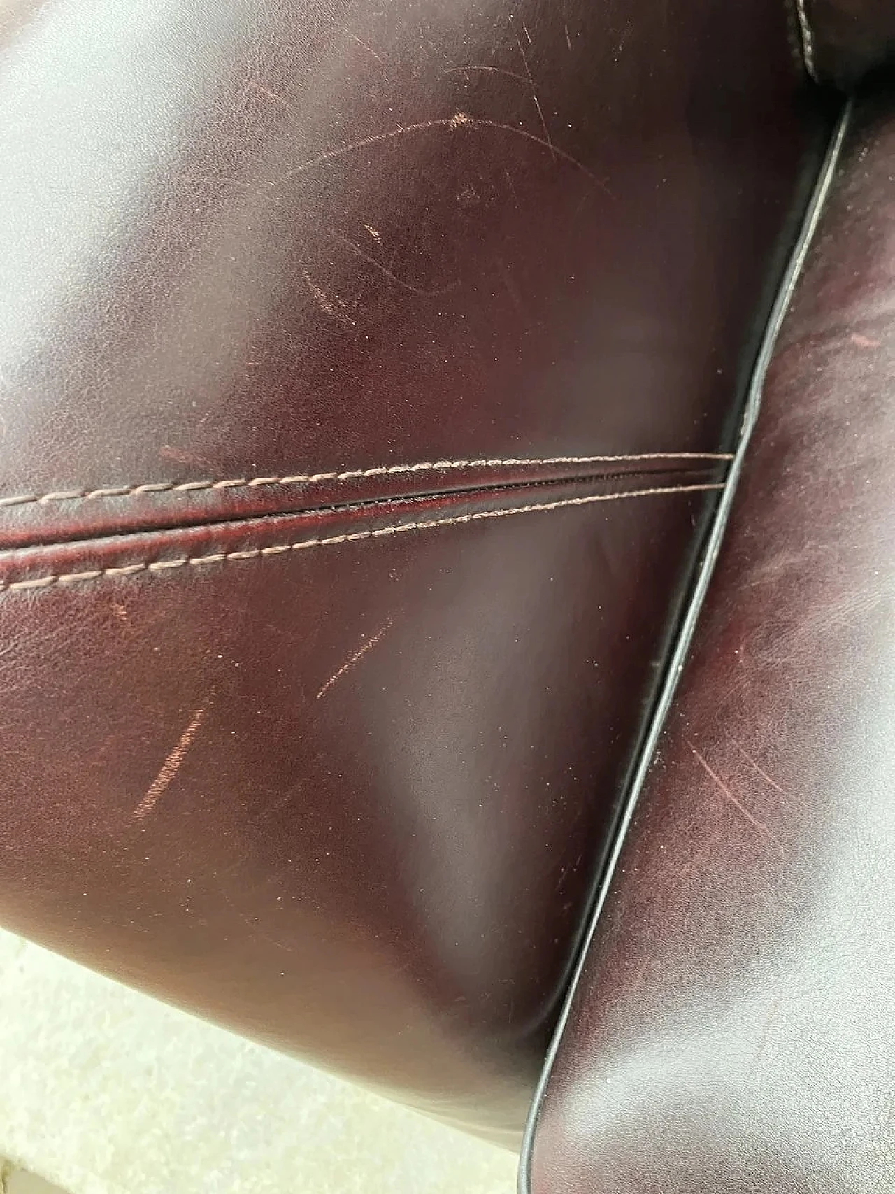 Divano Classic Club 200 a tre posti in pelle di Baxter, anni 2000 4