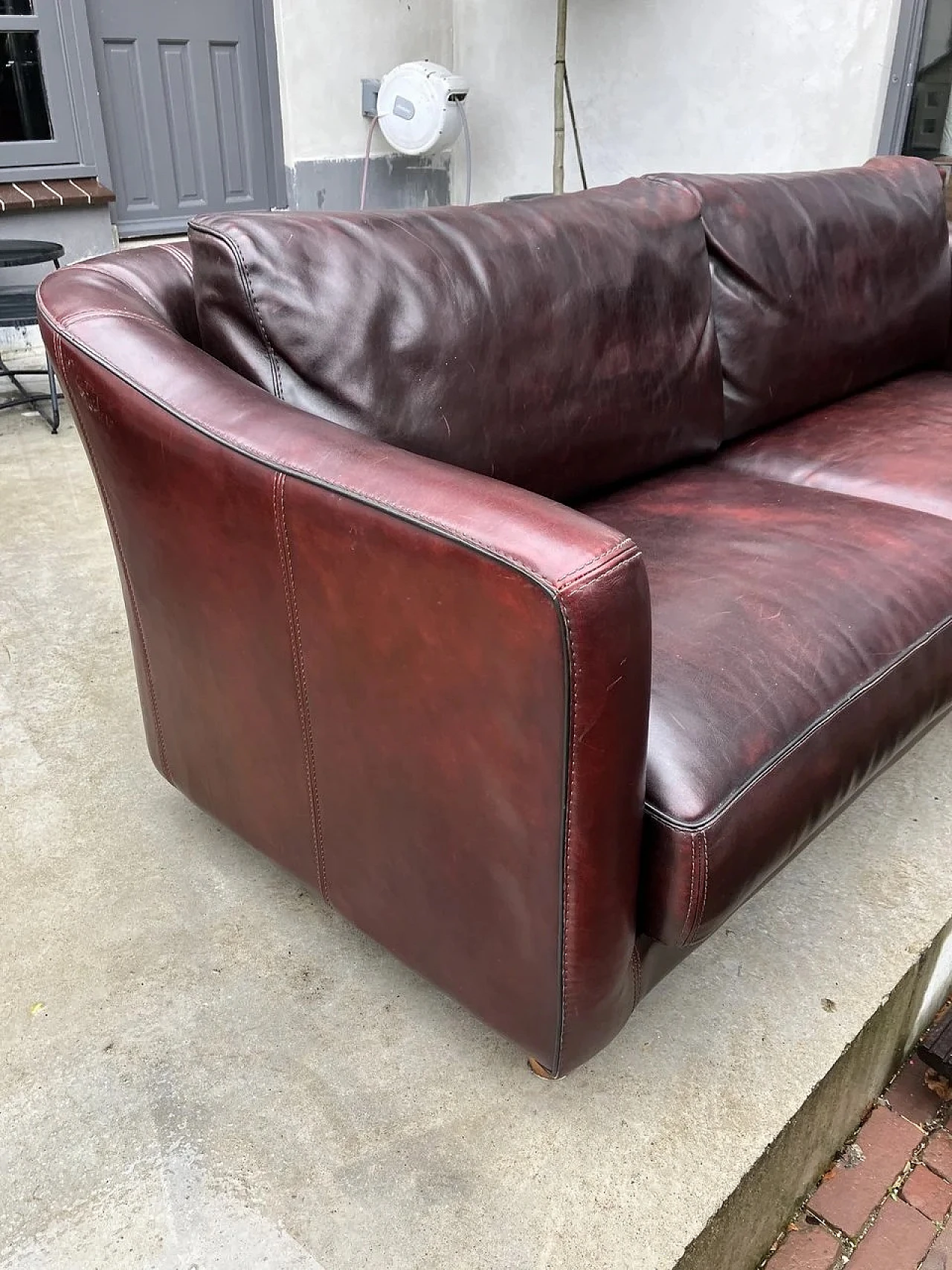 3-Seater Classic Club 200 sofa in leather by Baxter, 2000s 5