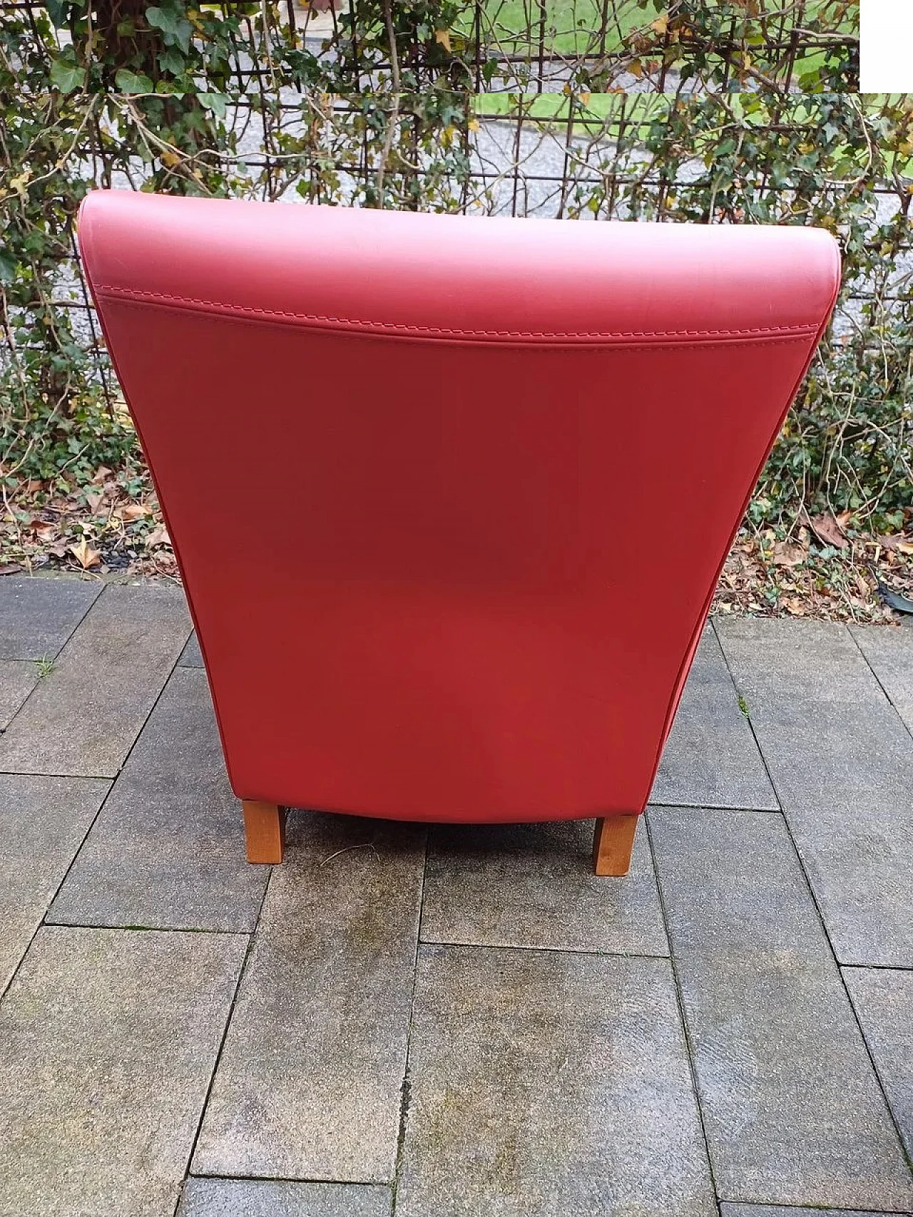 Oxford Club armchair in red leather by C.P. Baxter, 2000s 3