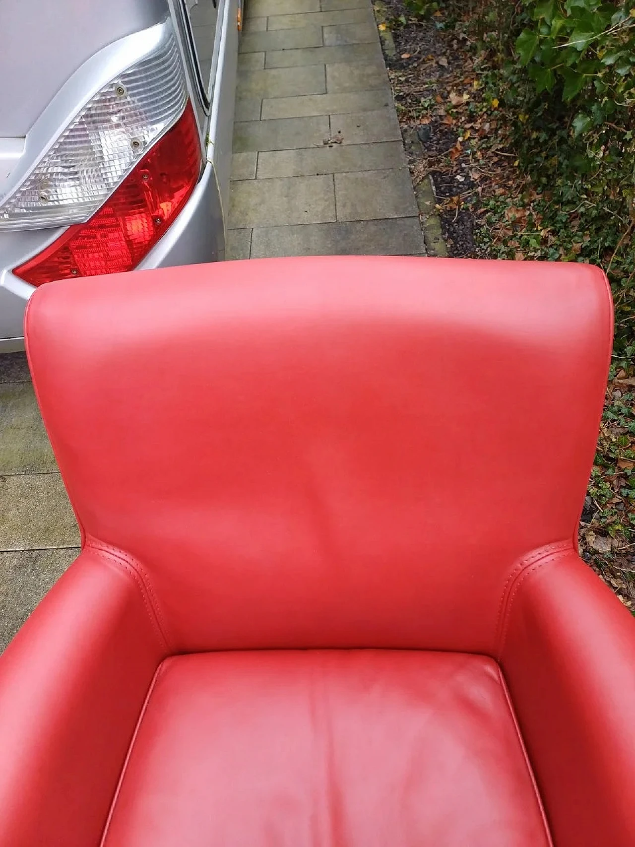 Oxford Club armchair in red leather by C.P. Baxter, 2000s 5
