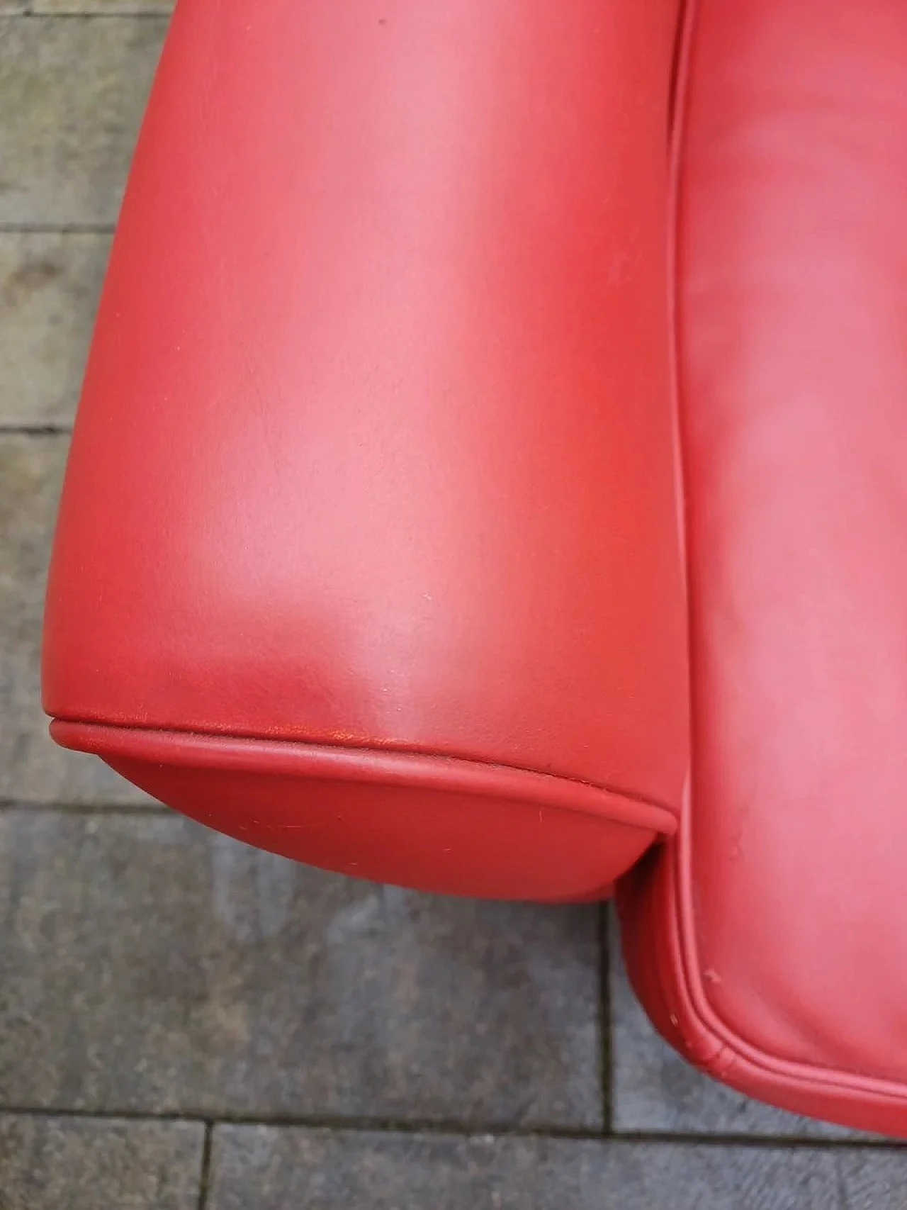 Oxford Club armchair in red leather by C.P. Baxter, 2000s 8