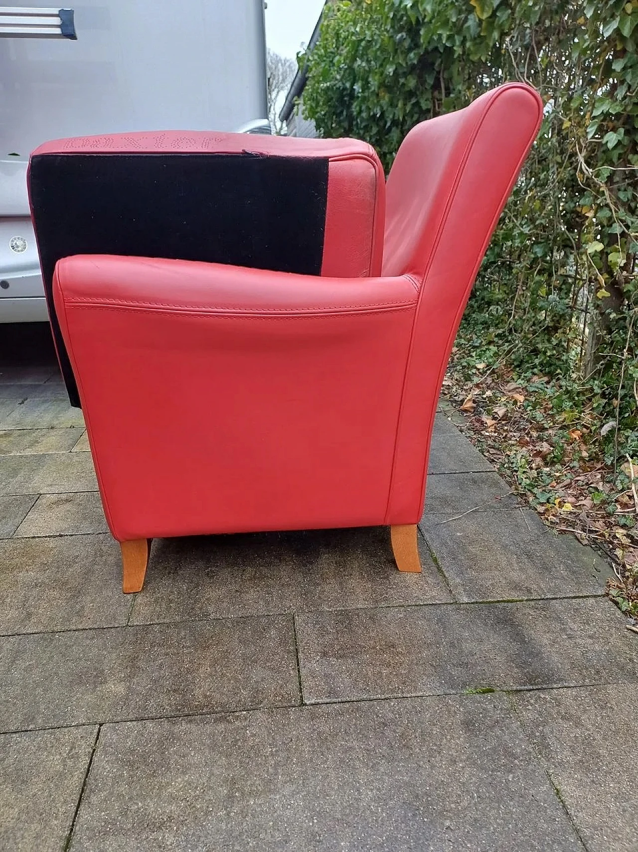Oxford Club armchair in red leather by C.P. Baxter, 2000s 9