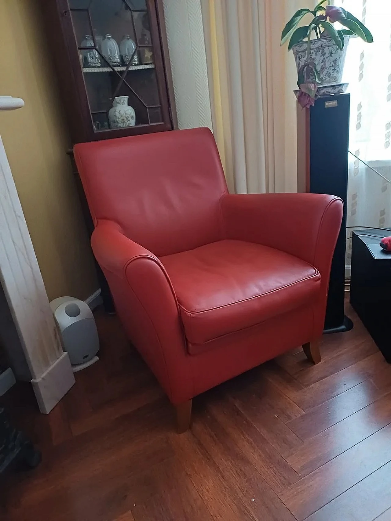 Oxford Club armchair in red leather by C.P. Baxter, 2000s 13