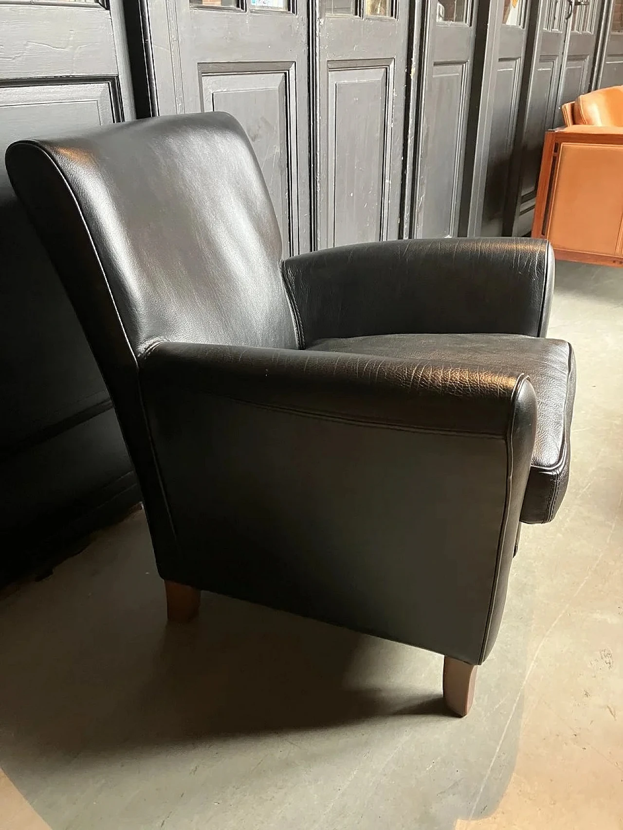 Poltrona Oxford Club in pelle nera di C.P. Baxter, anni 2000 4