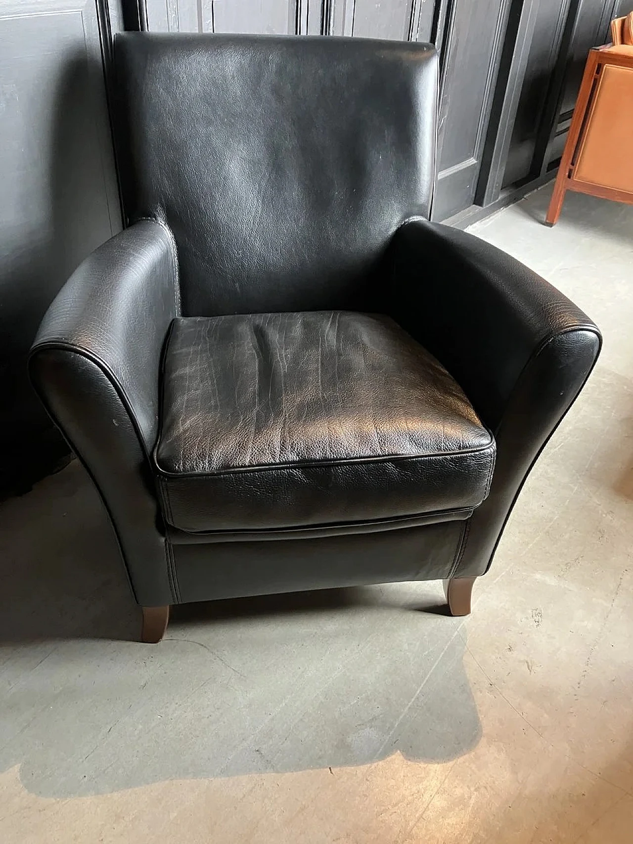 Poltrona Oxford Club in pelle nera di C.P. Baxter, anni 2000 5