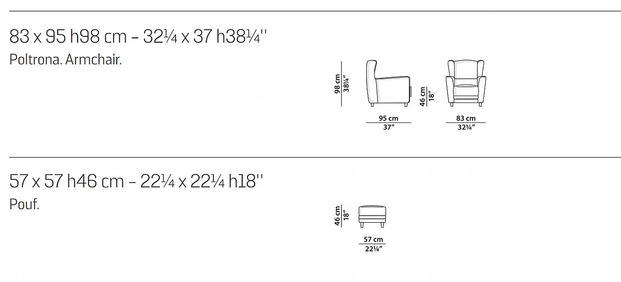 Poltrona Bergère 94 in pelle marrone di bufalo di Baxter P., anni 2000 11