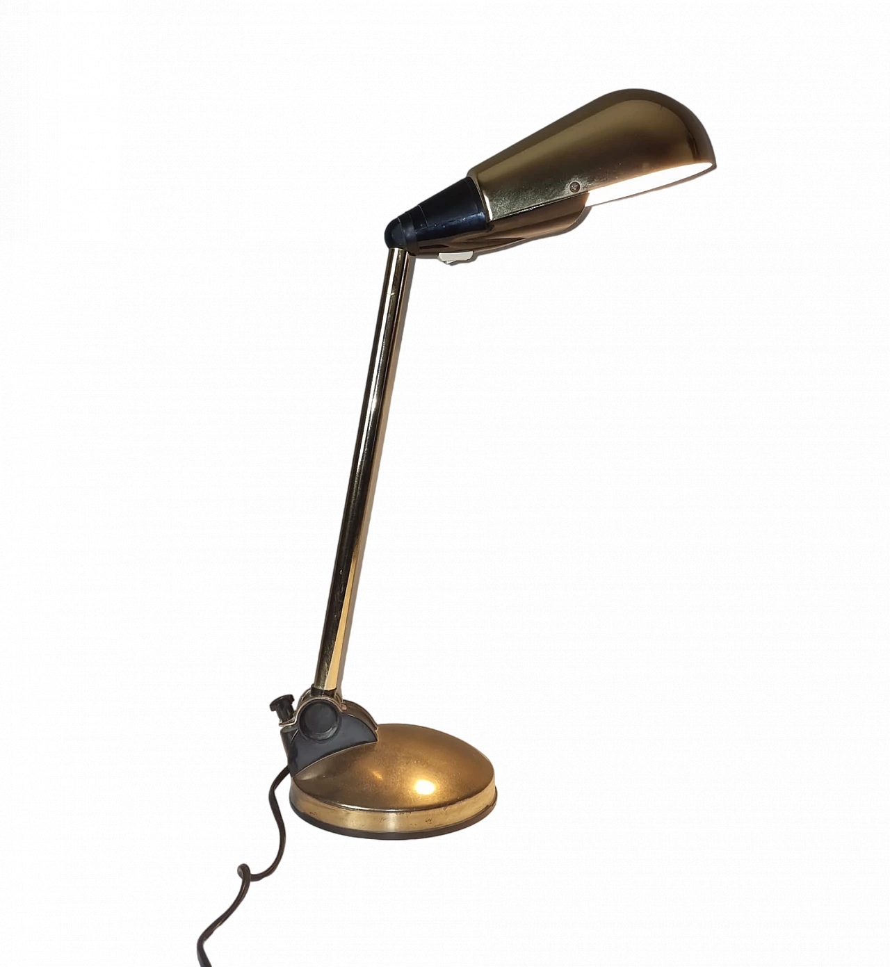 Lampada da tavolo in ottone di Marina Malabotti, anni '70 13